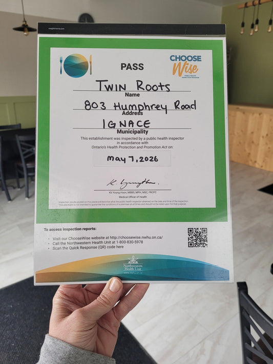 It’s officially official… Twin Roots Café has received its food permit!