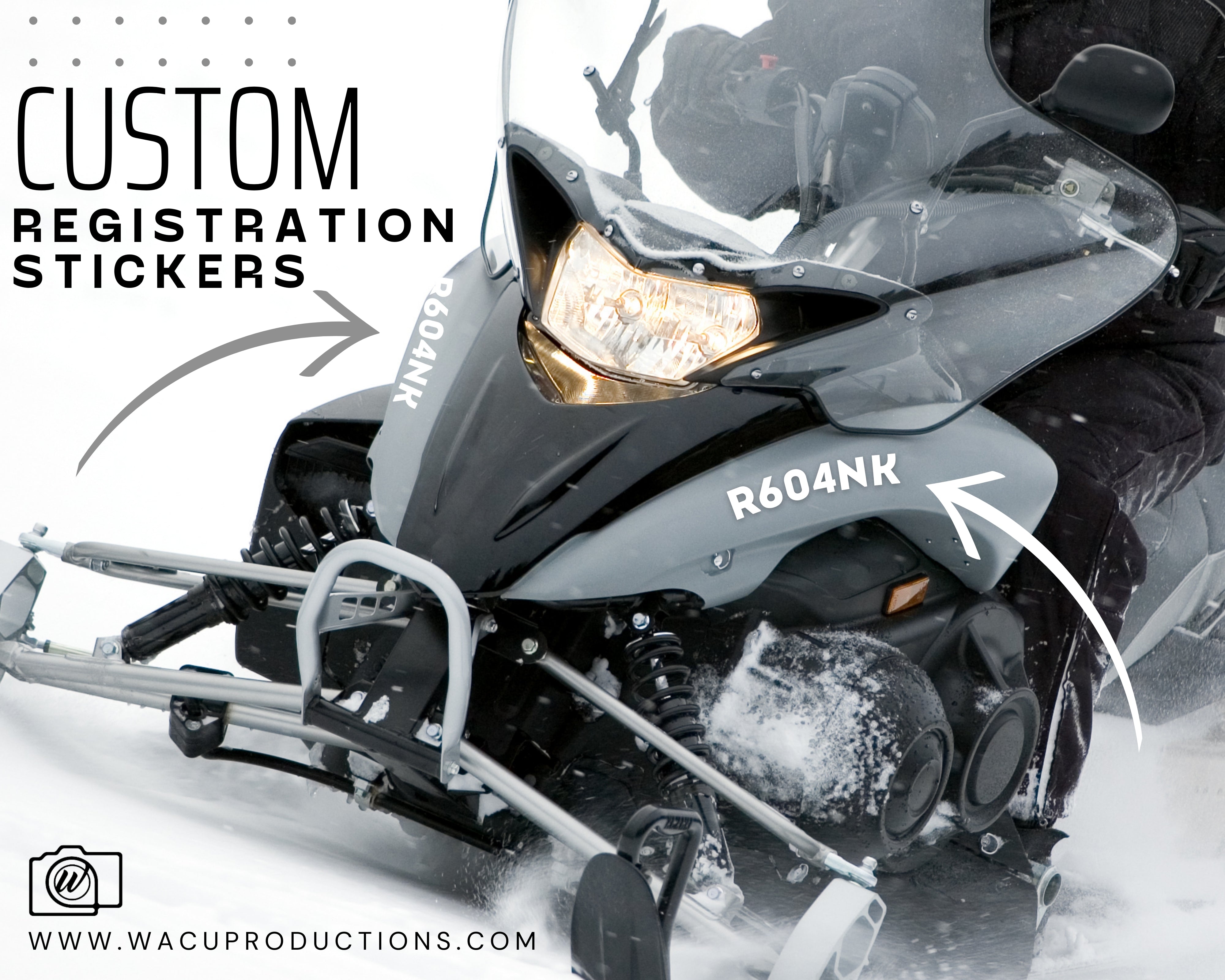 Custom Snowmobile Plate Stickers – Twin Roots & WaCu Productions