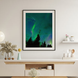 Northern Lights Framed Vertical Print